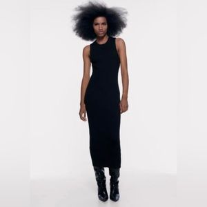 Zara long ribbed dress
